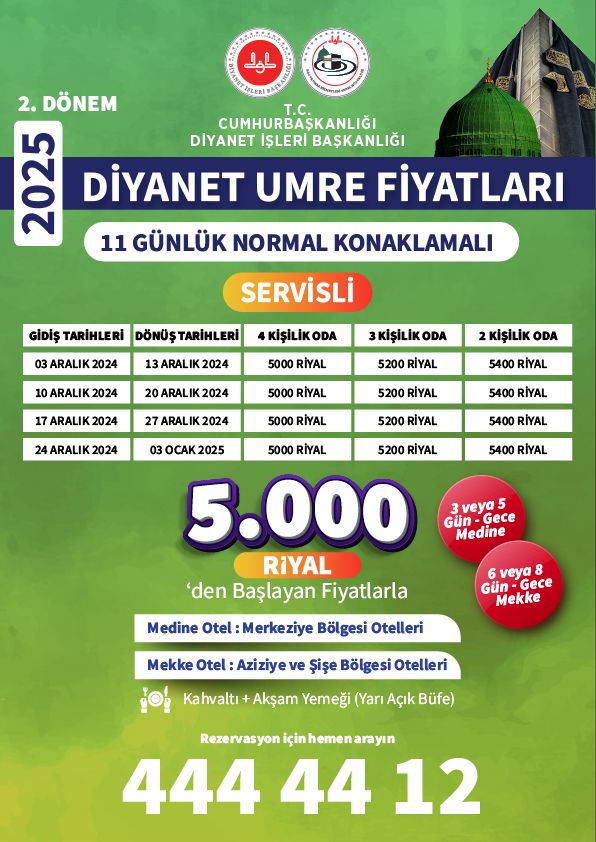 Umre fiyatları ne kadar - 2025 Diyanet umre fiyatları - Diyanet umre fiyatları Konya