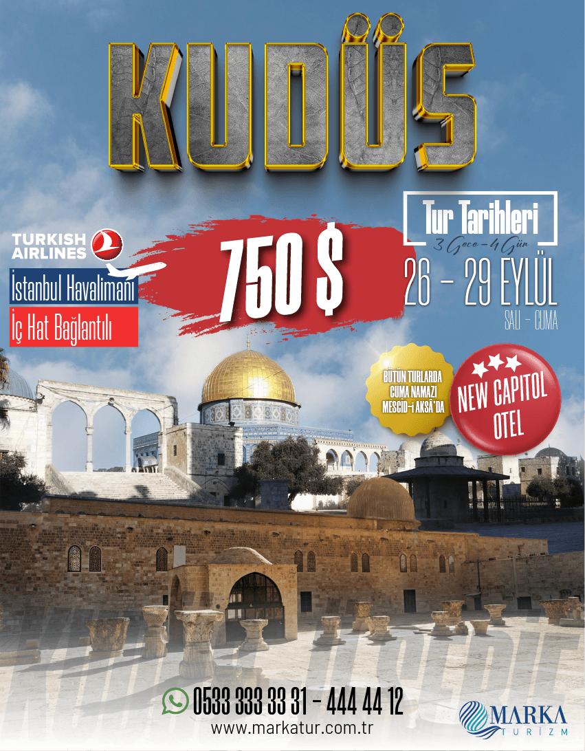 diyanet kudüs turu fiyatları - burak tur kudüs turları 