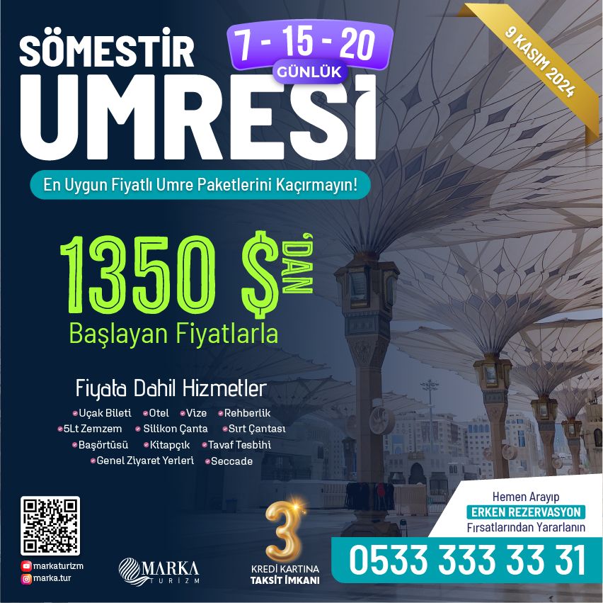 2 Haftalık Umre Turları - Sömestr Umre - Umre Fiyatları