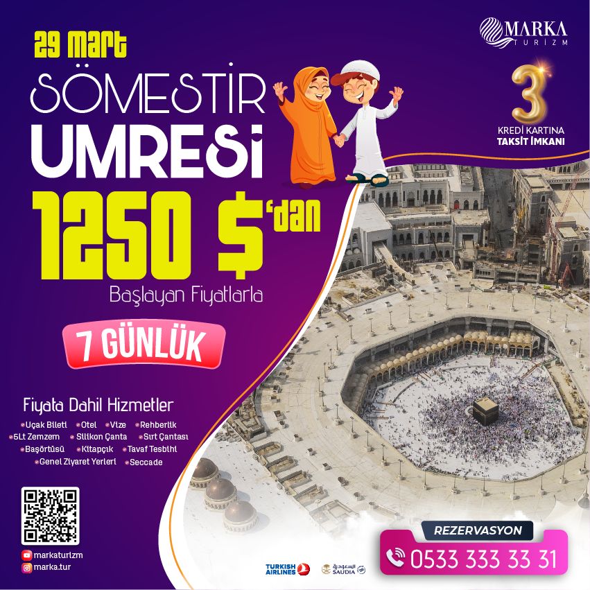 Umre Kaç TL - Semerşah Umre - 7 Günlük Umre Fiyatları